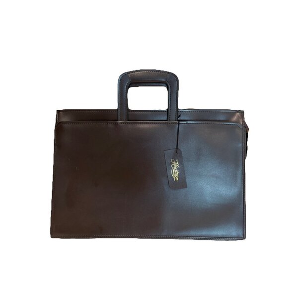 VTG 70s HERITAGE Slim Leather Briefcase Attaché Business Laptop Portfolio Brown - Picture 1 of 15
